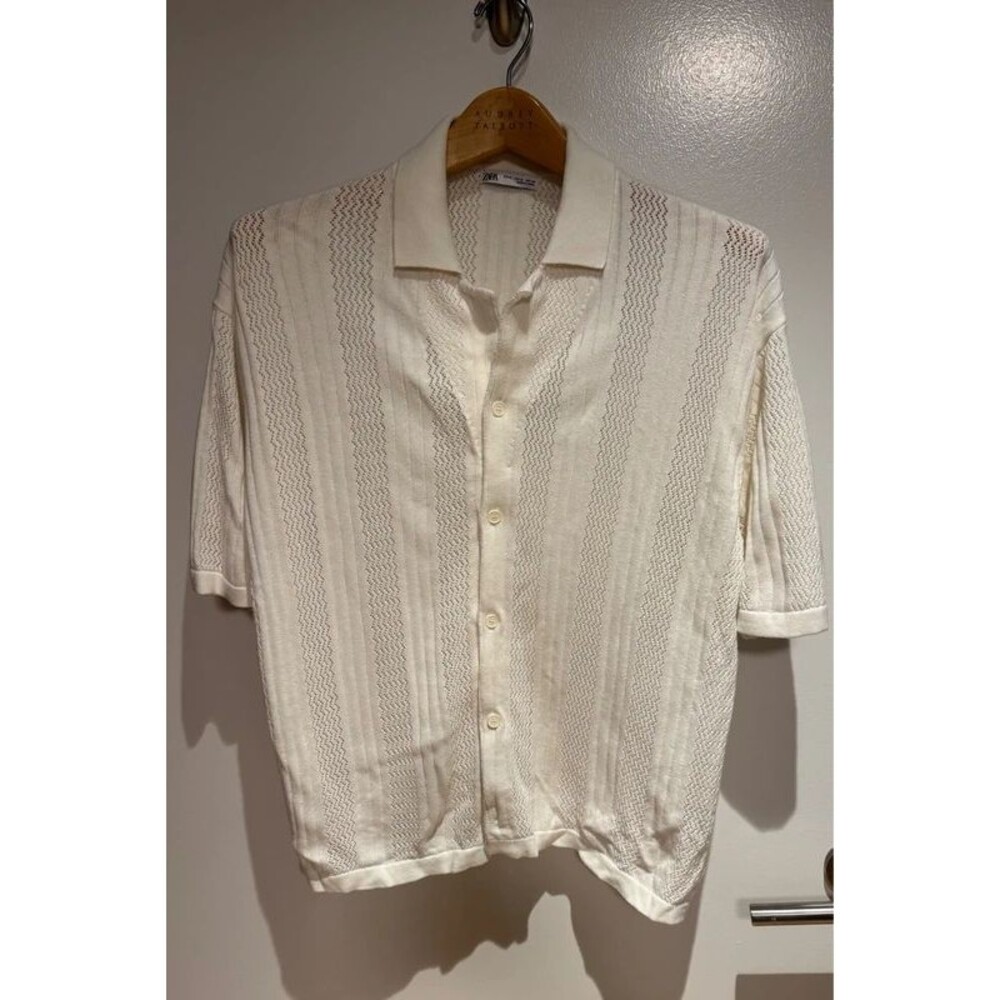 Zara knit button up